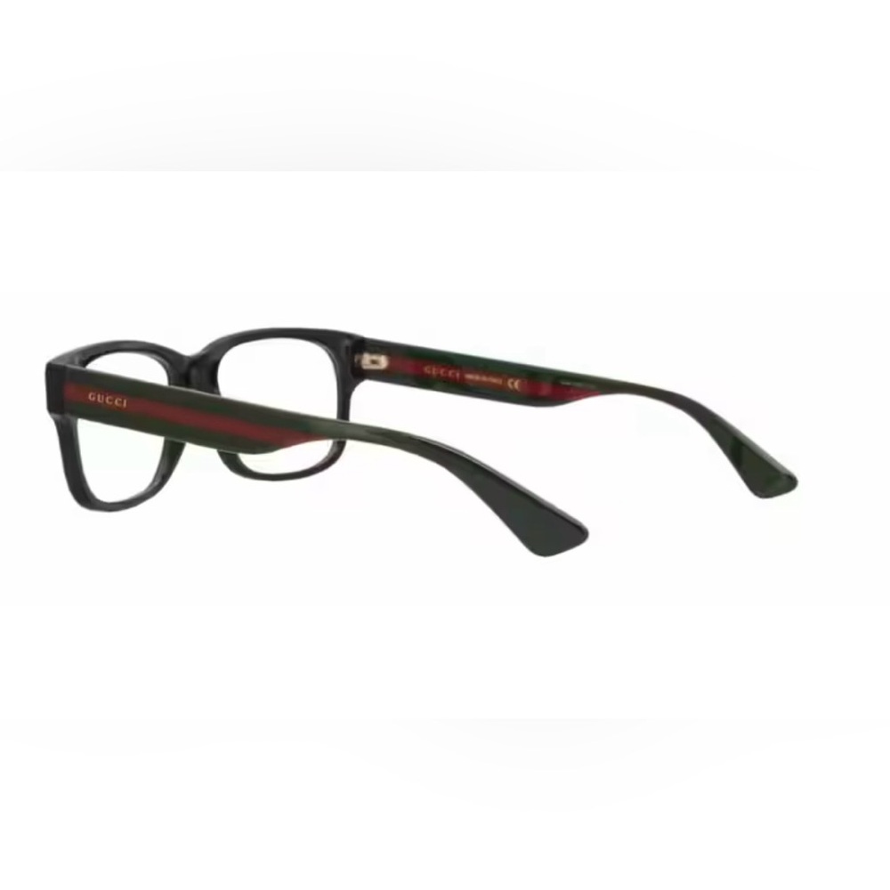 Gucci Black and Red Rectangular Glasses - image 3